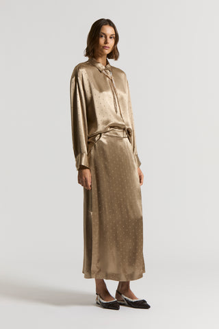 Viscose satin skirt