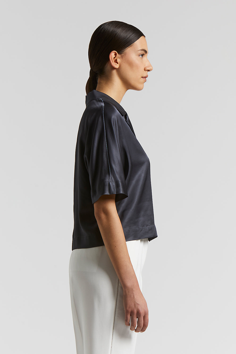 Viscose satin shirt | Peserico