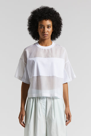 Cotton and silk t-shirt