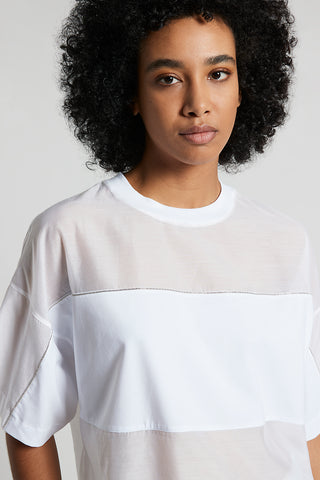 Cotton and silk t-shirt