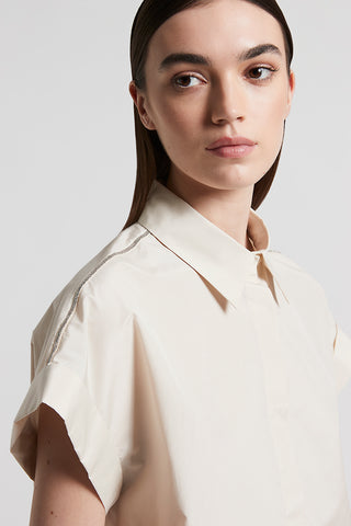 Soft touch cotton poplin blend shirt