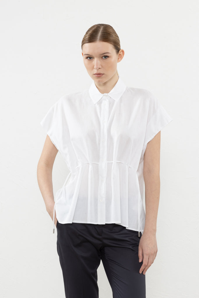 Semi-sheer pure cotton voile shirt  