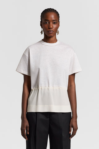 Cotton, linen and silk T-shirt