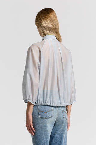 Matte silk and cotton organza shirt