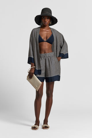 Viscose twill kimono