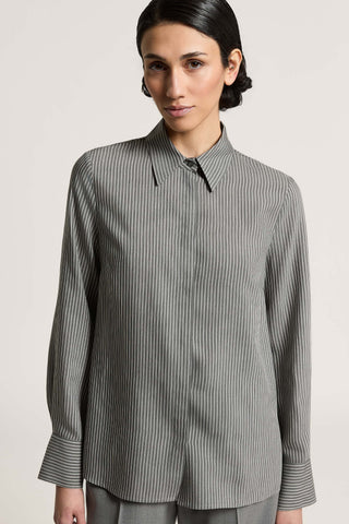 Camisa de viscosa y seda