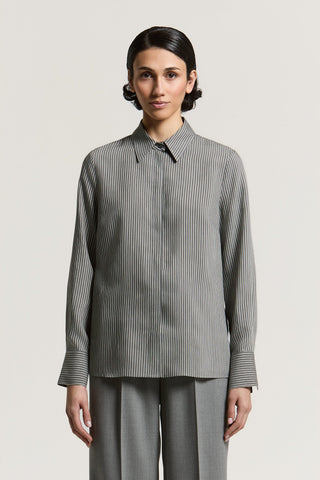 Camisa de viscosa y seda