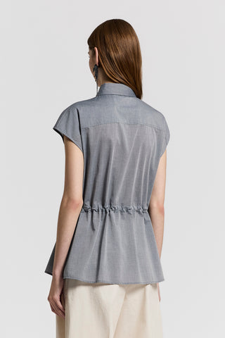 Pure cotton voile safari shirt