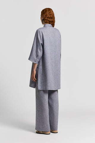 Lightweight pure linen canvas shirt