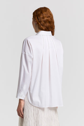 Oversize stretch cotton shirt