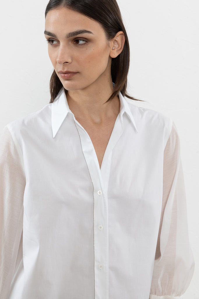 M Made in Italy Women's Button Down Shirt, White, X-Small : :  Clothing, Shoes & Accessories