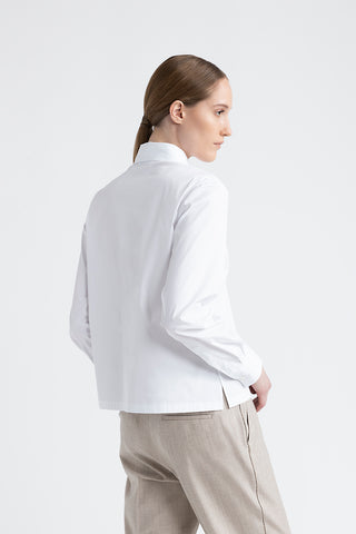 Cotton shirt with Punto Luce trim  