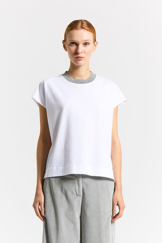 Stretch cotton jersey T-shirt