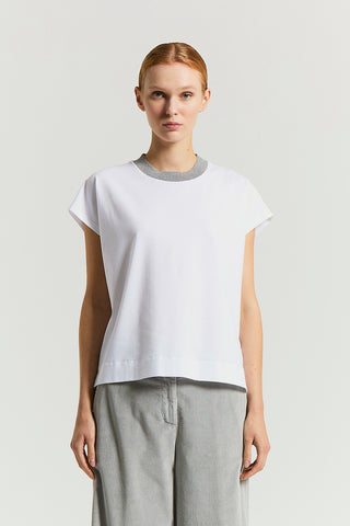 Stretch cotton jersey T-shirt