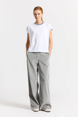Stretch cotton jersey T-shirt
