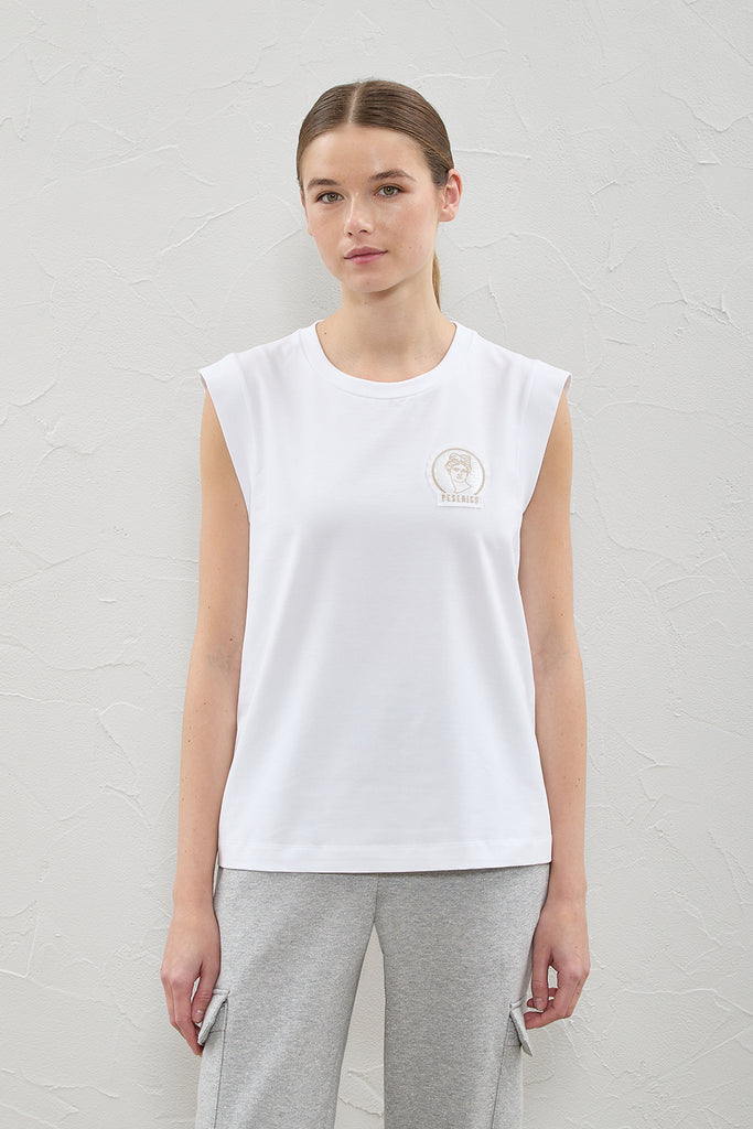 T-shirt with jersey cotton patch  