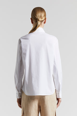 Stretch cotton poplin shirt