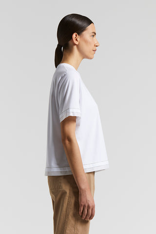 Stretch cotton jersey T-shirt