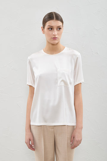 Silk satin T-shirt  