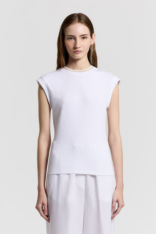 Micro-rib jersey T-shirt