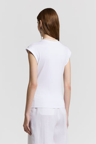 Micro-rib jersey T-shirt