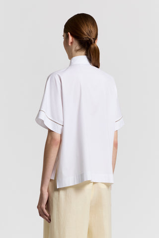 Cotton poplin short-sleeved shirt