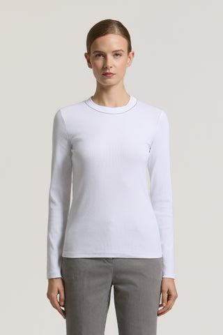 T-Shirt aus fein geripptem Baumwolljersey 1 / 3