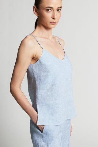 Pure Linen V-neck top