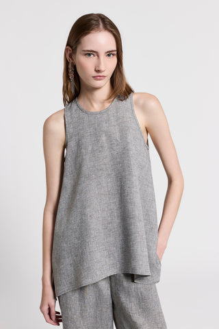 Lightweight pure linen canvas top