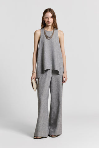 Lightweight pure linen canvas top