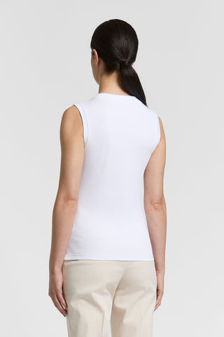 Micro-rib jersey top