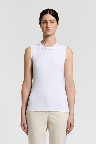 Micro-rib jersey top