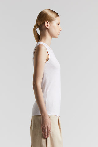 Micro rib stretch jersey top