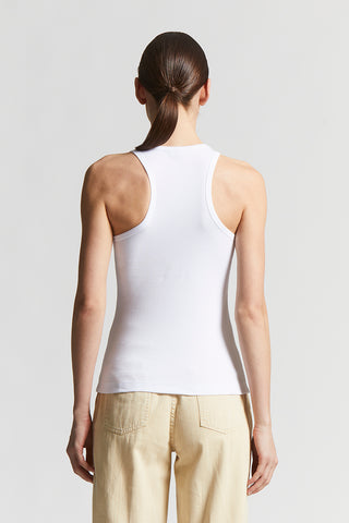 Micro rib stretch jersey top