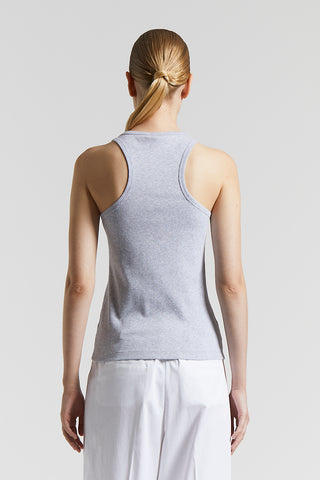 Micro rib stretch jersey top