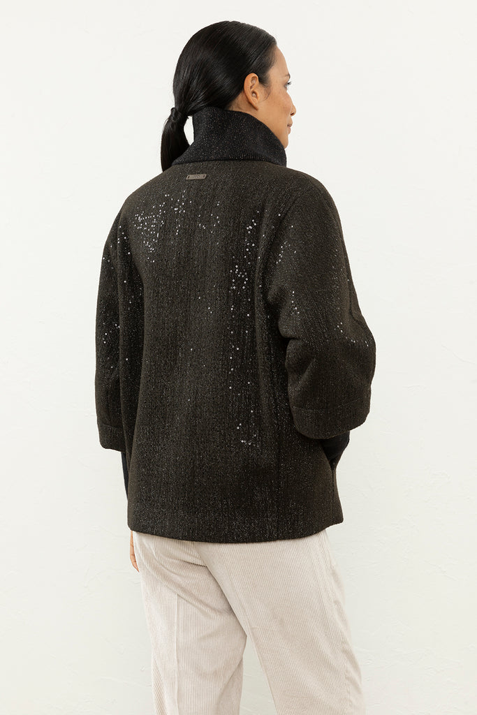 Jersey cloth jacket with lurex and sequins  