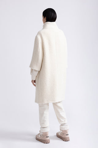 Bouclé wool and alpaca coat  