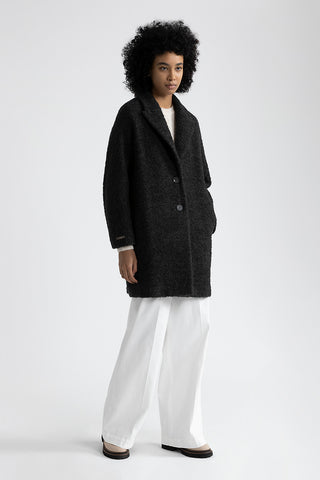 Bouclé wool and alpaca coat  