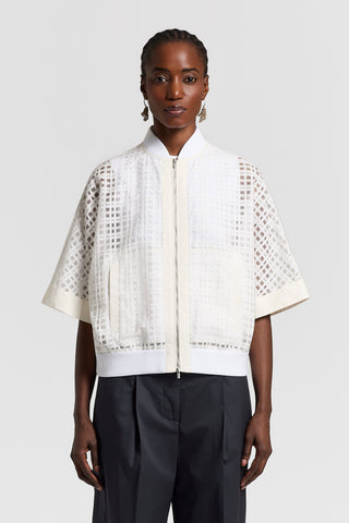 Silk and cotton organza jacket