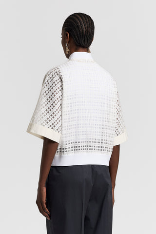 Silk and cotton organza jacket