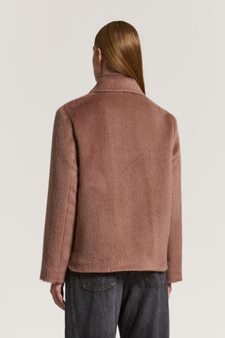 Baby suri alpaca and wool overshirt