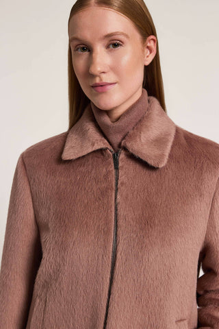 Baby suri alpaca and wool overshirt