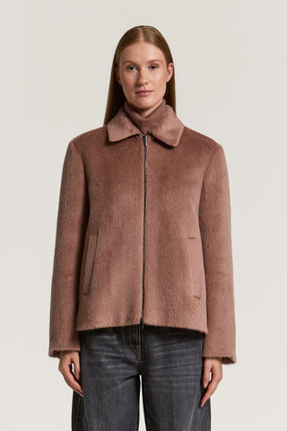 Baby suri alpaca and wool overshirt