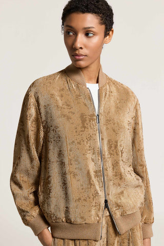 Jacke aus Viskosecordsamt