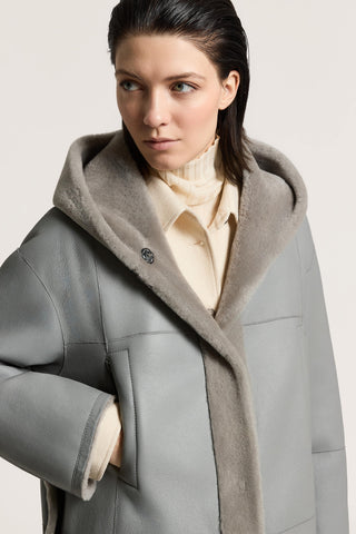 Genuine Lacaune shearling midi jacket