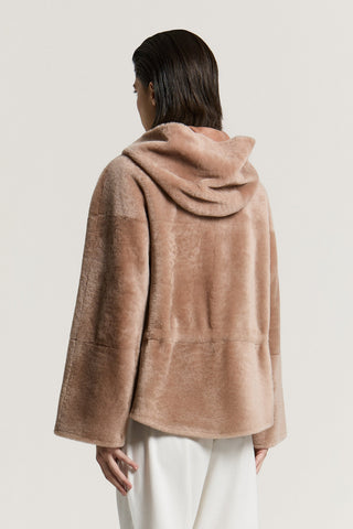 Chaqueta de auténtico pelo de borrego merinillo