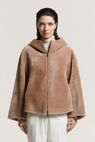 Chaqueta de auténtico pelo de borrego merinillo