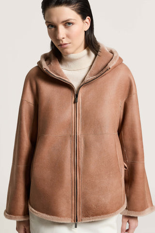 Chaqueta de auténtico pelo de borrego merinillo
