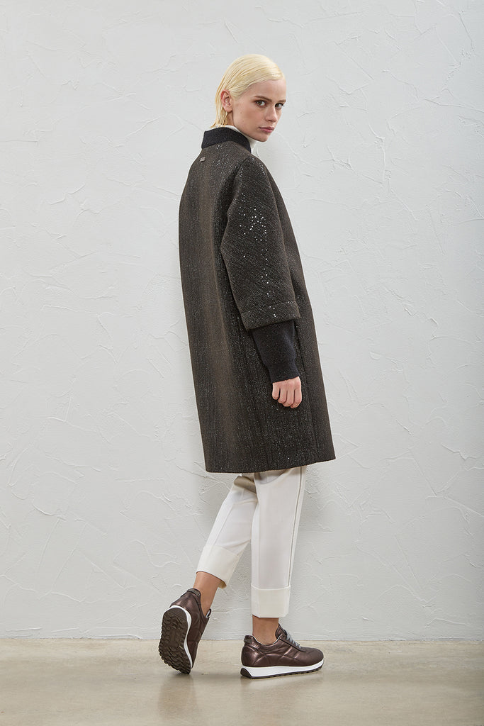 Jersey cloth jacket with lurex and sequins  