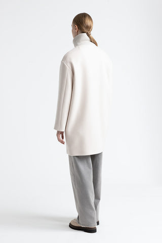 Wool and cashmere high collar jacket  